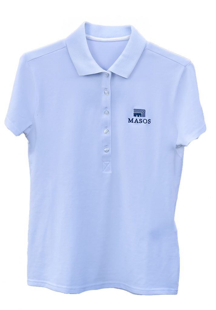Polo blanco MASOS, vista frontal